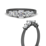 Load image into Gallery viewer, graduated-asshcer-cut-diamond-engagement-ring-in-black-gold-FD10032ASRANGLE3-NL-BG