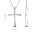 Load image into Gallery viewer, graduated-diamond-cross-pendant-necklace-in-white-gold-FD-PD10815-ANGLE1-NL-WG-HW