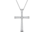 Load image into Gallery viewer, graduated-diamond-cross-pendant-necklace-in-white-gold-FD-PD10815-NL-WG