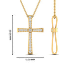 Load image into Gallery viewer, graduated-diamond-cross-pendant-necklace-in-yellow-gold-FD-PD10815-ANGLE1-NL-YG-HW