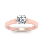 Load image into Gallery viewer, half-bezel-asscher-cut-diamond-engagement-ring-in-rose-gold-FDENR7239ASRANGLE5-NL-RG