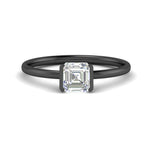 Load image into Gallery viewer, half-bezel-asscher-cut-solitaire-engagement-ring-in-black-gold-fd11525asr-nl-bg