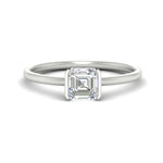 Load image into Gallery viewer, half-bezel-asscher-cut-solitaire-engagement-ring-in-white-gold-fd11525asr-nl-wg