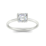 Load image into Gallery viewer, half-bezel-asscher-cut-solitaire-engagement-ring-in-white-gold-fd11525asr-nl-wg
