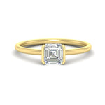 Load image into Gallery viewer, half-bezel-asscher-cut-solitaire-engagement-ring-in-yellow-gold-fd11525asr-nl-yg