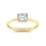 Load image into Gallery viewer, half-bezel-asscher-cut-solitaire-engagement-ring-in-yellow-gold-fd11525asr-nl-yg