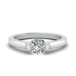 Load image into Gallery viewer, half-bezel-cushion-cut-diamond-engagement-ring-in-white-gold-FDENR7239CUR-NL-WG