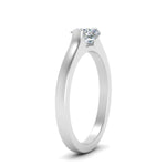 Load image into Gallery viewer, half-bezel-cushion-cut-diamond-engagement-ring-in-white-gold-FDENR7239CURANGLE2-NL-WG