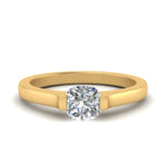 Load image into Gallery viewer, half-bezel-cushion-cut-diamond-engagement-ring-in-yellow-gold-FDENR7239CUR-NL-YG