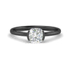 Load image into Gallery viewer, half-bezel-cushion-cut-solitaire-engagement-ring-in-black-gold-fd11525cur-nl-bg