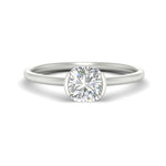 Load image into Gallery viewer, half-bezel-cushion-cut-solitaire-engagement-ring-in-white-gold-fd11525cur-nl-wg