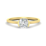 Load image into Gallery viewer, half-bezel-cushion-cut-solitaire-engagement-ring-in-yellow-gold-fd11525cur-nl-yg