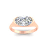 Load image into Gallery viewer, Half Bezel East West Oval Engagement Ring