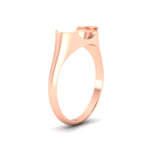 Load image into Gallery viewer, Half Bezel East West Semi Mount Engagement Ring