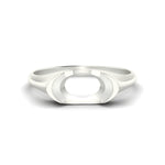 Load image into Gallery viewer, Half Bezel East West Semi Mount Engagement Ring