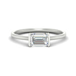 Load image into Gallery viewer, half-bezel-emerald-cut-solitaire-engagement-ring-in-white-gold-fd11525emr-nl-wg