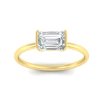 Load image into Gallery viewer, half-bezel-emerald-cut-solitaire-engagement-ring-in-yellow-gold-fd11525emr-nl-yg
