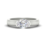 Load image into Gallery viewer, half-bezel-oval-shaped-diamond-east-west-ring-in-white-gold-fd11531ovr-nl-wg