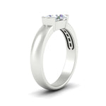 Load image into Gallery viewer, half-bezel-oval-shaped-diamond-east-west-ring-in-white-gold-fd11531ovr-nl-wg