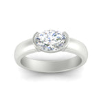 Load image into Gallery viewer, half-bezel-oval-shaped-diamond-east-west-ring-in-white-gold-fd11531ovr-nl-wg
