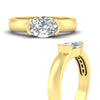 Load image into Gallery viewer, half-bezel-oval-shaped-diamond-east-west-ring-in-yellow-gold-fd11531ovr-nl-yg