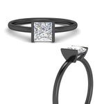 Load image into Gallery viewer, half-bezel-princess-cut-solitaire-engagement-ring-in-black-gold-fd11525prr-nl-bg