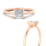 Load image into Gallery viewer, half-bezel-princess-cut-solitaire-engagement-ring-in-rose-gold-fd11525prr-nl-rg