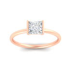Load image into Gallery viewer, half-bezel-princess-cut-solitaire-engagement-ring-in-rose-gold-fd11525prr-nl-rg