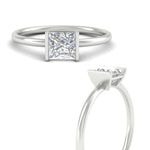 Load image into Gallery viewer, half-bezel-princess-cut-solitaire-engagement-ring-in-white-gold-fd11525prr-nl-wg