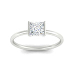 Load image into Gallery viewer, half-bezel-princess-cut-solitaire-engagement-ring-in-white-gold-fd11525prr-nl-wg
