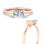 Load image into Gallery viewer, half-bezel-radiant-cut-solitaire-engagement-ring-in-rose-gold-fd11525rar-nl-rg