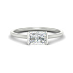 Load image into Gallery viewer, half-bezel-radiant-cut-solitaire-engagement-ring-in-white-gold-fd11525rar-nl-wg