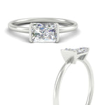 Load image into Gallery viewer, half-bezel-radiant-cut-solitaire-engagement-ring-in-white-gold-fd11525rar-nl-wg