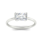 Load image into Gallery viewer, half-bezel-radiant-cut-solitaire-engagement-ring-in-white-gold-fd11525rar-nl-wg