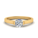 Load image into Gallery viewer, half-bezel-round-cut-diamond-engagement-ring-in-yellow-gold-FDENR7239ROR-NL-YG