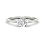 Load image into Gallery viewer, half-bezel-round-cut-solitaire-engagement-ring-in-white-gold-fd11525ror-nl-wg