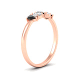 Load image into Gallery viewer, half-carat-black-diamond-teardrop-5-stone-wedding-band-in-rose-gold-fdwb8008peblackangle2-0.50ct-nl-rg.jpg