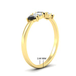 Load image into Gallery viewer, half-carat-black-diamond-teardrop-5-stone-wedding-band-in-yellow-gold-fdwb8008peblackangle2-0.50ct-nl-yg-hw.jpg
