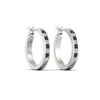 Load image into Gallery viewer, half-carat-channel-set-diamond-hoop-earring-with-black-diamond-in-white-gold-fdear3970gblackangle3-nl-wg