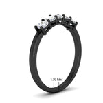 Load image into Gallery viewer, half-carat-cushion-5-stone-diamond-wedding-band-in-black-gold-fdwb8008cuangle2-0.50ct-nl-bg-hw?v=1773294908