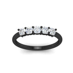 Load image into Gallery viewer, half-carat-cushion-5-stone-diamond-wedding-band-in-black-gold-fdwb8008cuangle5-0.50ct-nl-bg?v=1773294908