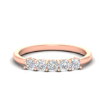 Load image into Gallery viewer, half-carat-cushion-5-stone-diamond-wedding-band-in-rose-gold-fdwb8008cusleep-0.50ct-nl-rg?v=1773294908
