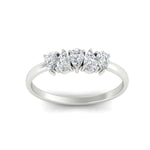 Load image into Gallery viewer, half-carat-diamond-teardrop-5-stone-wedding-band-in-white-gold-fdwb8008peangle5-0.50ct-nl-wg.jpg