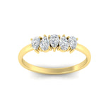 Load image into Gallery viewer, half-carat-diamond-teardrop-5-stone-wedding-band-in-yellow-gold-fdwb8008peangle5-0.50ct-nl-yg.jpg
