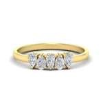 Load image into Gallery viewer, half-carat-diamond-teardrop-5-stone-wedding-band-in-yellow-gold-fdwb8008pesleep-0.50ct-nl-yg.jpg