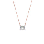 Load image into Gallery viewer, Emerald Cut East West Solitaire Pendant