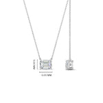 Load image into Gallery viewer, Emerald Cut East West Solitaire Pendant