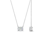 Load image into Gallery viewer, Emerald Cut East West Solitaire Pendant