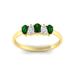 Load image into Gallery viewer, half-carat-emerald-teardrop-5-stone-wedding-band-in-yellow-gold-fdwb8008pegemgrangle5-0.50ct-nl-yg.jpg