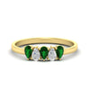 Load image into Gallery viewer, half-carat-emerald-teardrop-5-stone-wedding-band-in-yellow-gold-fdwb8008pegemgrsleep-0.50ct-nl-yg.jpg